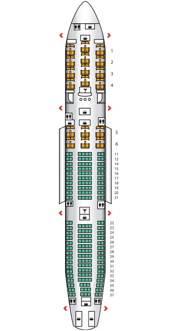 Airbus A340 500 Seating Chart