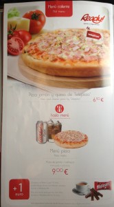 Iberia - pizza on board