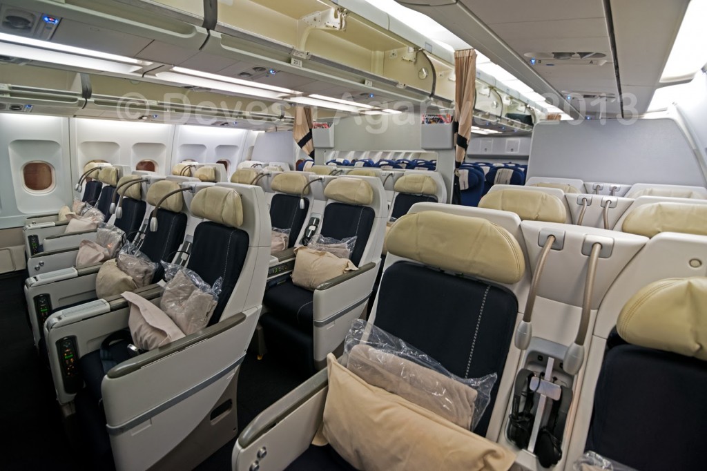 Air France premium economy cabin on board their A330-200.