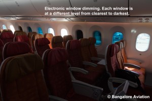 Electronic window dimming on the 787 Dreamliner.