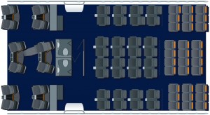 Lufthansa seat map Boeing 747-8i comparing business, premium economy and economy classes