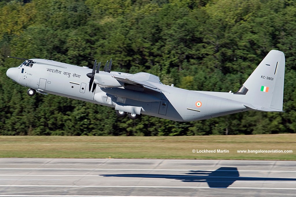 Indian Air Force Lockheed Martin C-130J-30 Super Hercules KC-3801 of 77 Squadron 'Veiled Vipers'