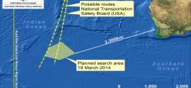Malaysia Airlines MH370 possible debris sighting near Australia search area map