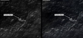 Satellite images of possible debris from Malaysia Airlines MH370 off the coast of Australia.