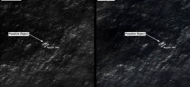 Satellite images of possible debris from Malaysia Airlines MH370 off the coast of Australia.