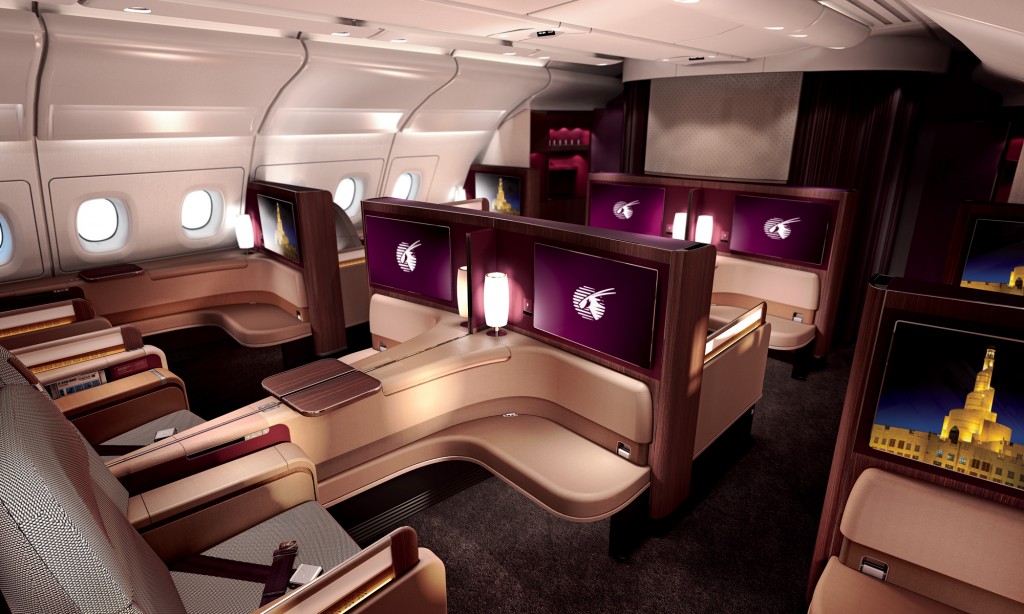 Qatar Airways A380 First Class Cabin