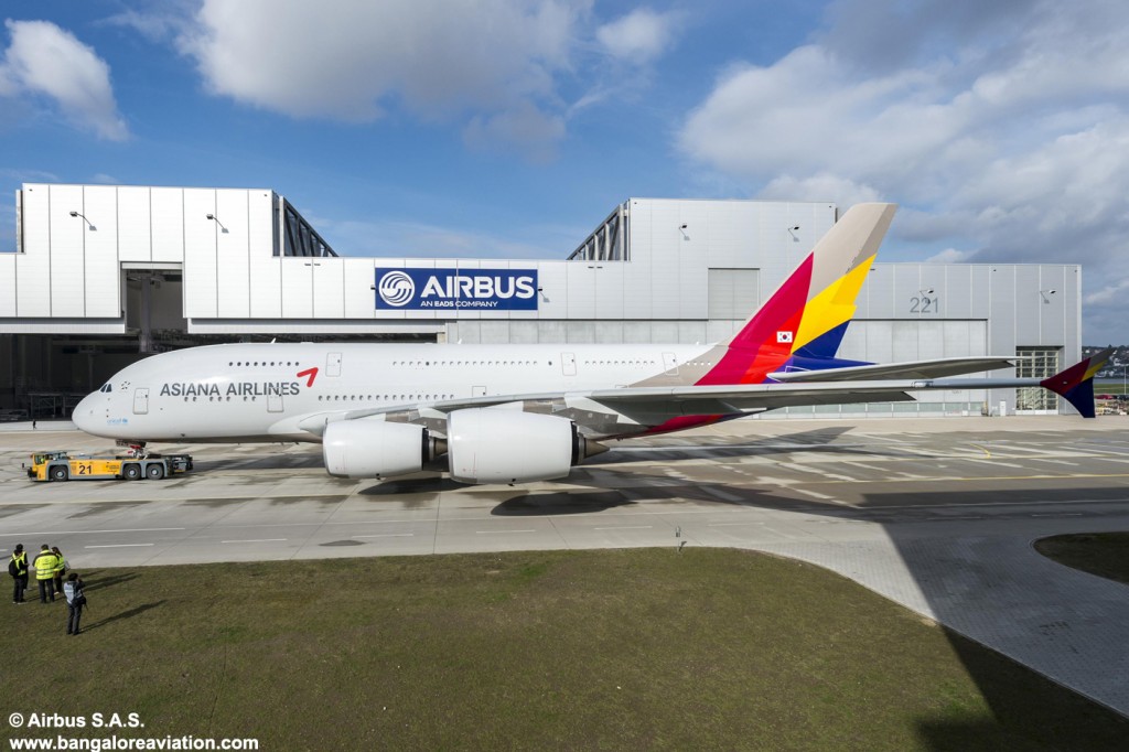 Asiana Airlines first Airbus A380 HL7625. Photo copyright Airbus S.A.S.