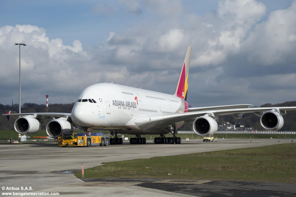 Asiana Airlines first Airbus A380 HL7625. Photo copyright Airbus S.A.S.