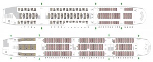 Asiana Airlines A380 cabin configuration seat map layout