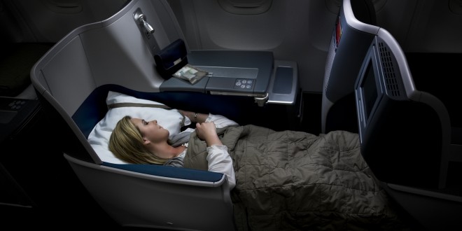 Delta Boeing 767-300ER BusinessElite full flat seat