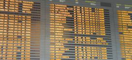 Time-table_Flight_departures_on-time_board