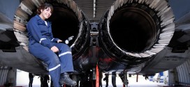 Celebrating international women's' day an Israeli Defence Forces (IDF) technician checks out an F-15 Eagle.