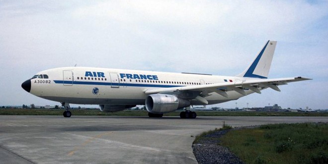 40th anniversary of first Airbus commercial aircraft delivered. A300B2 to Air France F-BVGA (MSN005). May 1974.