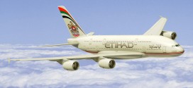 CGI of Etihad Airways' Airbus A380.