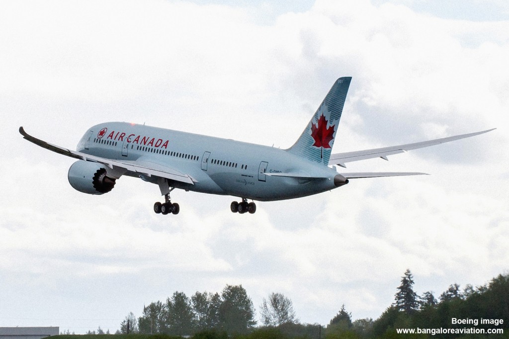 Air Canada's first Boeing 787-8 Dreamliner.