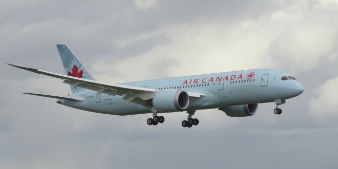 Air Canada's first Boeing 787-8 Dreamliner.