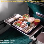 Cathay Pacific new premium economy class meal service. Image courtesy the airline.