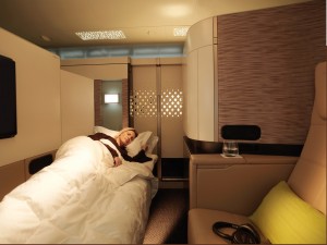 Etihad A380 First Apartment bed. Picture courtesy Etihad Airways
