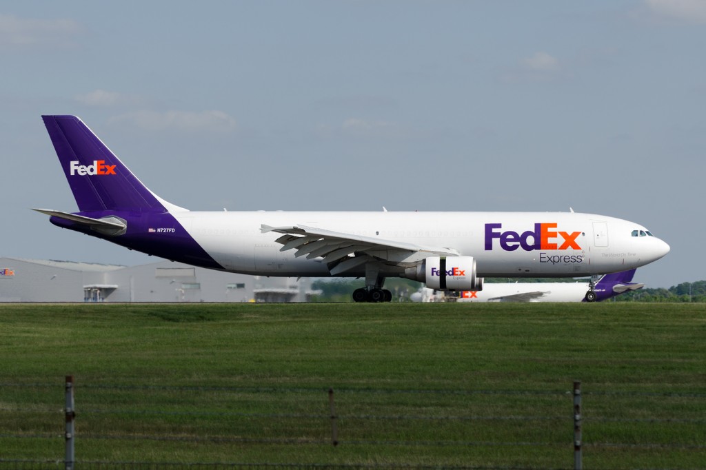 FedEx-Express Airbus A300B4-622R(F) N727FD arrives at London Stansted airport. 