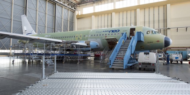 First A320neo in Production.