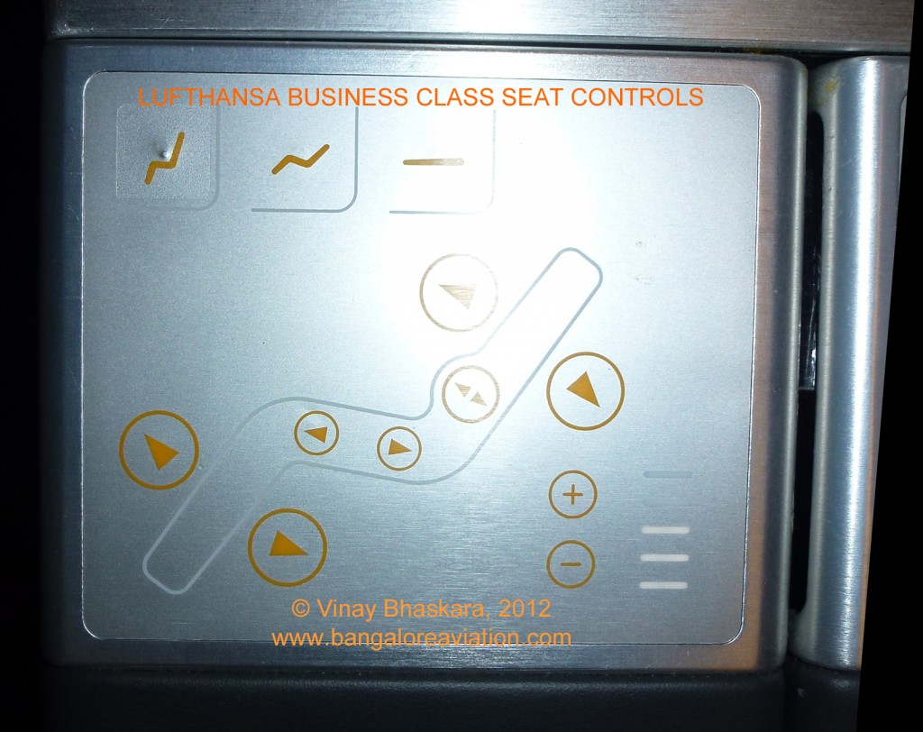 Lufthansa new business class - seat controls