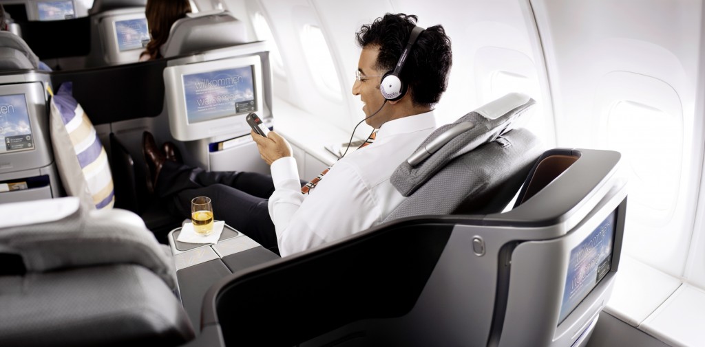 Lufthansa new business class in-flight entertainment