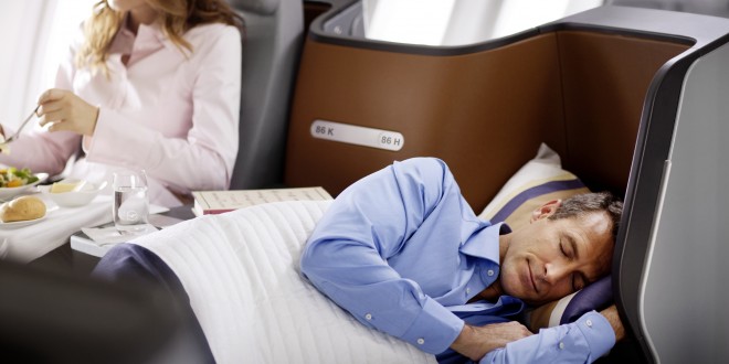 Lufthansa new business class full flat seat