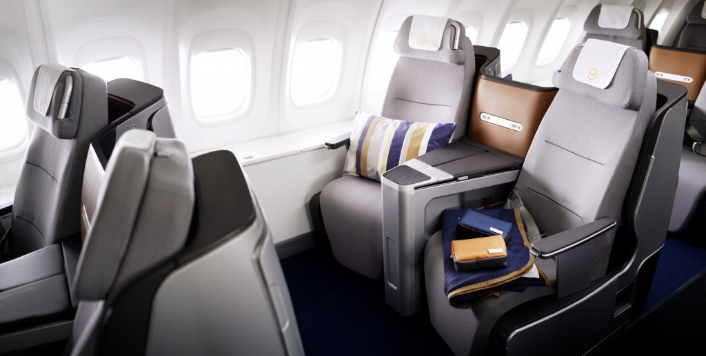 Lufthansa new business class cabin. Photo courtesy Deutsche Lufthansa.