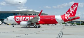 First flight of AirAsia India. Plane after pushback.