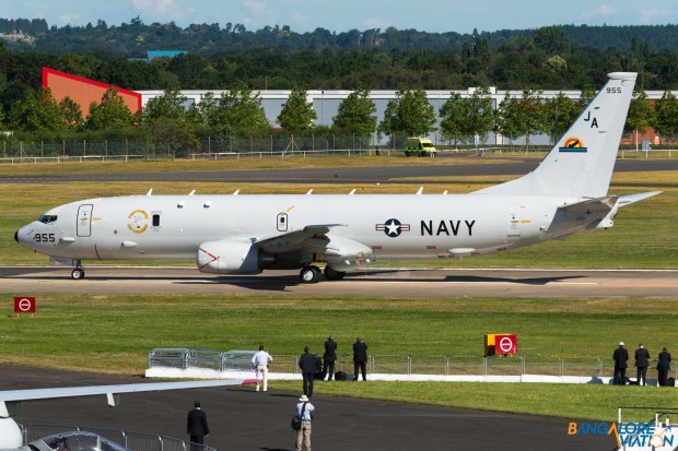 United States Navy Boeing P-8A Poseidon 955. Taxing up the runway to it's display spot.
