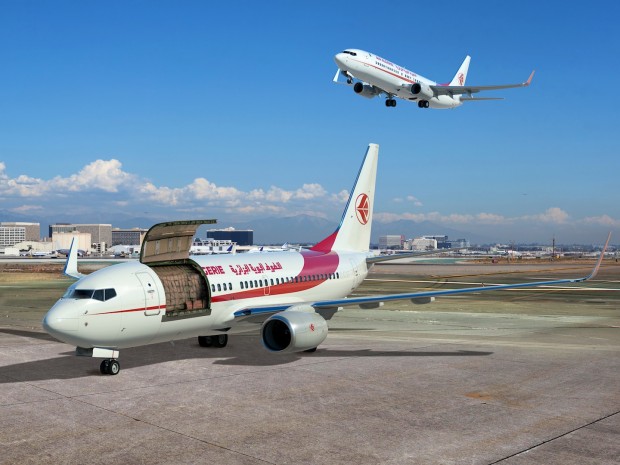 A computer generated image of the Boeing 737-700(C) in Air Algerie colours. Boeing Image.