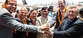 EGYPTAIR CEO Sameh El Hefny, Turkish Airlines CEO Temel Kotil, Singapore Airlines CEO Choon Phong Goh, Air India CMD Rohit Nandan, Austrian Airlines CEO Jaan Albrecht and Star Alliance CEO Mark Schwab