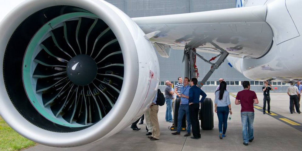 First Airbus A320neo with Pratt & Whitney PurePower PW1127G-JM Geared Turbo-Fan (GTF) engine. Photo courtesy Airbus.