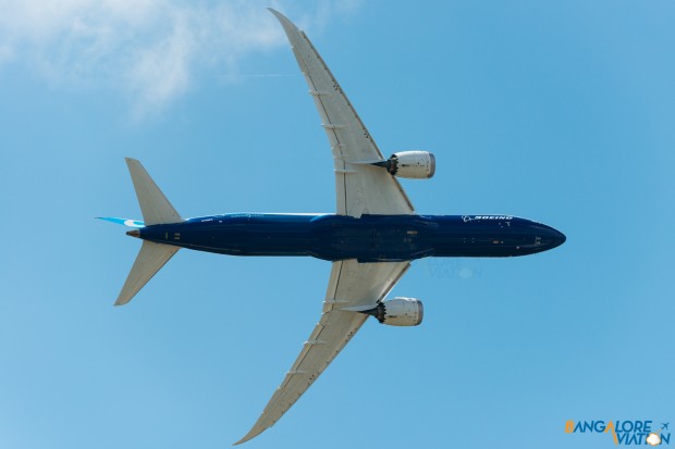Boeing 787-9 Dreamliner. Seen displaying a 60 degree left bank.