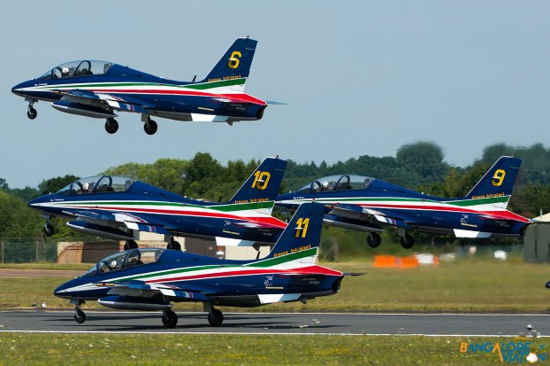 The second group of five aircraft. You can see here how the aircraft take off in a perfect sequence.
