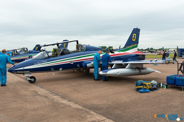Italian Air Force Aermacchi MB-339-A/PAN MM55053 Tail Number 0 of the Frecce Tricolori.
