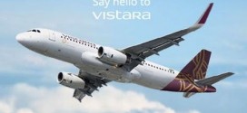 Tata-SIA Airlines Vistara Airbus A320 airplane livery. Image from Twitter.