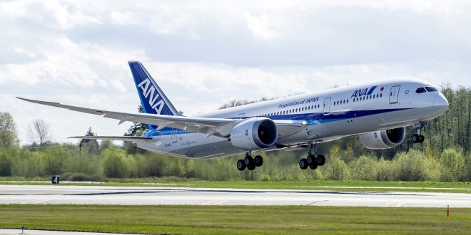 All Nippon Airways' first Boeing 787-9 Dreamliner.