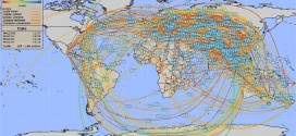 Map of bilateral air services agreements between World Trade Organization members. Courtesy of the Air Services Agreement Projector, World Trade Organization, 2007