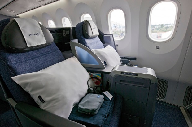 United Airlines Business First Seat. Photo by United Airlines.