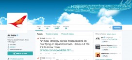 Air India's official Twitter page