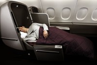 Qantas A380 business class full flat seat. Qantas image.