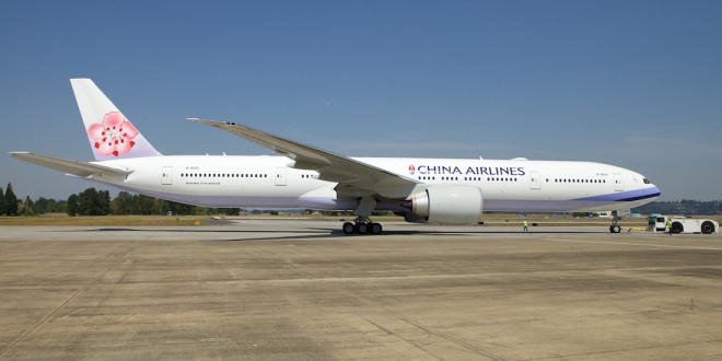 China Airlines' first Boeing 777-300ER B-18051.