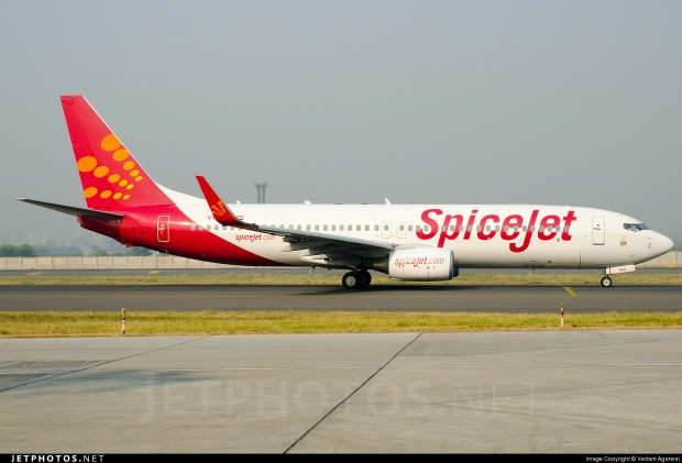 Spicejet Boeing 737-800WL VT-SGK at New Delhi airport.