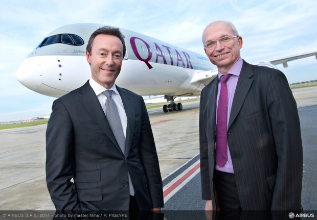 Airbus President and CEO Fabrice Brégier and Executive Vice President Head of Programmes Didier.