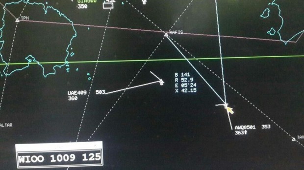 AirAsia Indonesia flight QX8501 purported ATC radar screen picture. We cannot confirm the accuracy of this image.