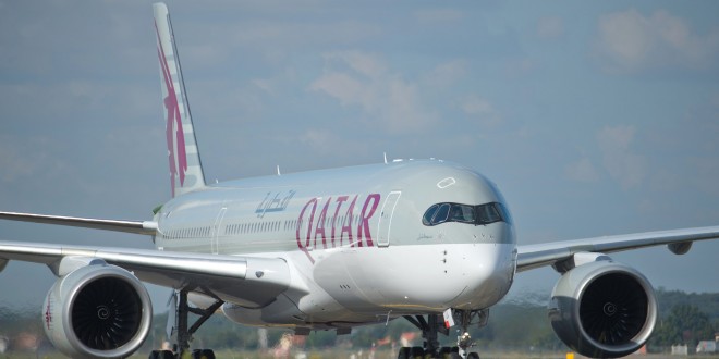 Qatar Airways' first A350 XWB.