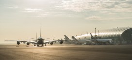 Dubai airport at dawn