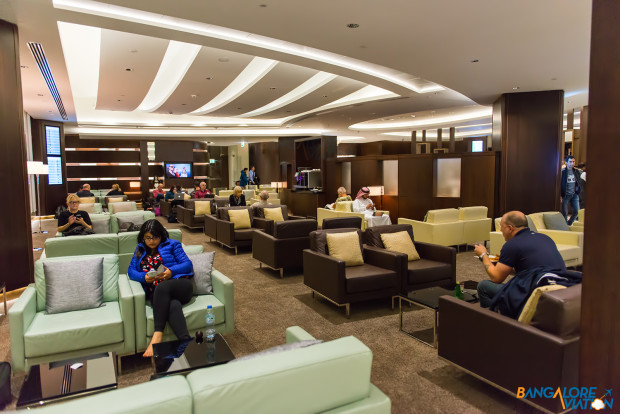 Etihad Airways Premium Lounge interiors Abu Dhabi airport