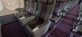 Tata-SIA Airlines Vistara A320 premium economy class cabin.